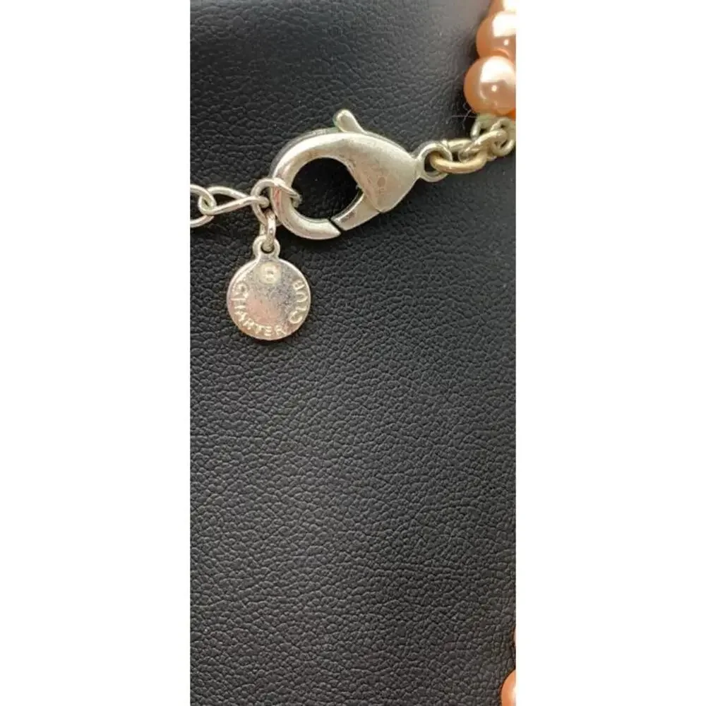 Charter Club Pink Colored Imitation Pearl Knotted Lariat Necklace, 28
